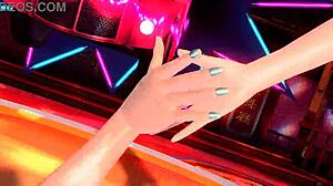 Hatsune Miku and Megurine Luka dancing in World End Dancehall!