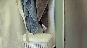 Stepmom assists son in jerking off, cumming on big tits!