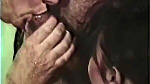 Vintage seventies porn shoot with group action