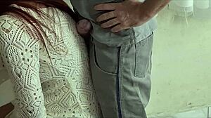 Housewife gets hardcore fucking from naughty technician at home