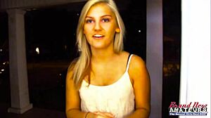 Blonde Coeds Share Cock