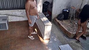 Roughly fucking the maid's tight ass