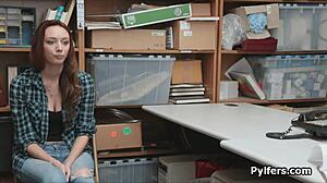 Big Tit Teen 18+ Caught Stealing Clothes Ripped in Striptease Casting Fuck at Work