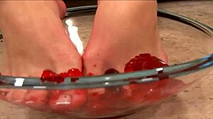 experienced brunette woman getting wet pussy opened