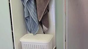 Stepmom assists son in jerking off, cumming on big tits!