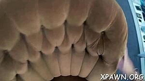 Amateur couple engages in rough hardcore sex with blowjob and tight pussy filling