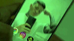 Intriguing AI simulation of couple in outdoor fitness spanking and creampie