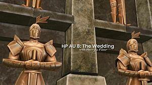 Suggestive wedding scene in hp au 8 3d hentai