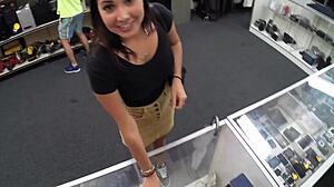 Amateur couple engages in rough hardcore sex with blowjob and tight pussy filling