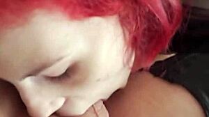 Redhead karla rose licking my balls in homemade pov ass worshiping session with amateurs