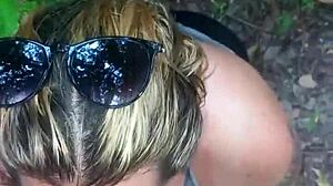 Adventure in public woods with deepthroat?