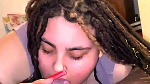 Love feeling big black cock harden in my mouth 😍