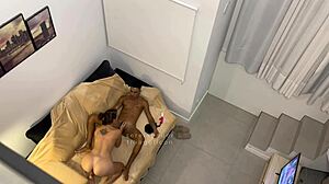 hot blonde cheats, cuckold watches hidden camera