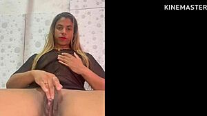 Wife Feels Intense Pleasure Sitting On Console With Her Sexy Pierced Ass