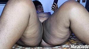 Mara Exotic squirts hard in solo orgasm!