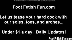 Our feet hurt, massage them with intense sucking and footjob