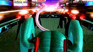 Hatsune Miku and Megurine Luka dancing in World End Dancehall!