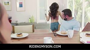 Peter Green Sneakily Fucked Carmela's Soaking Wet Pussy Over The Kitchen Counter!