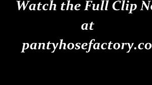 i indulge in mika silk's pantyhose footplay, teasing with nylon stockings