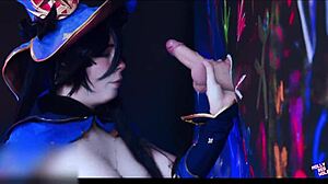 astrologer mona explores glory hole fetish in cosplay