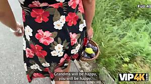 Vip4k Pretty Village Girl Showed Pussy to Stranger Carrying Plums!