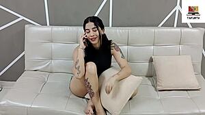 my boyfriend thinks i'm lesbian so i called my friend for revenge sex!