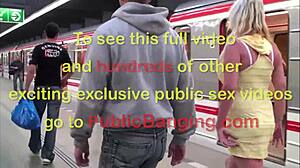 Public Threesome Bang!