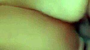 Hard creampie pounding