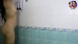 Shower pussy cleaning