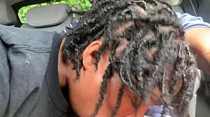 Public ebony deepthroat