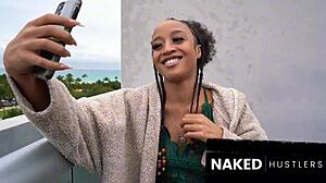 Ebony Slut Sucks Cock