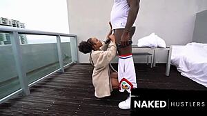 Ebony Slut Sucks Cock