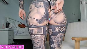 milf tries on micro bikini with vibrating anal butt plug