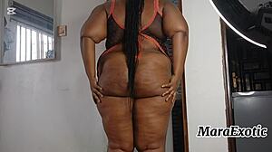 Curvy Ebony Milf Laundry
