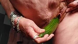 Granny's Cucumber Fuck
