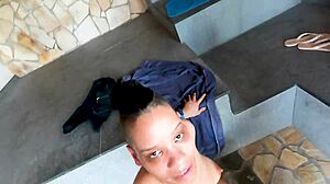 Sauna Quickie Blowjob