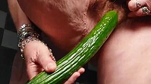 Granny's Cucumber Fuck