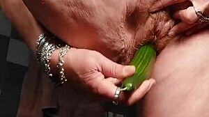 Granny's Cucumber Fuck