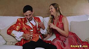 Blonde Leggings Cock Suck!