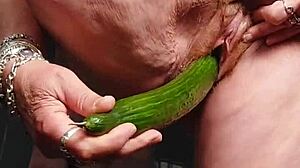 Granny's Cucumber Fuck