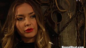 Curvy Lesbian Slave Fingered