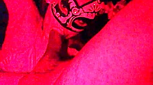 Masked Redhead Sucking Cock