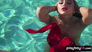 Bold Brunette Strips Naked