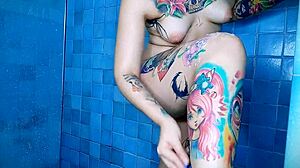 Shaving with Anal Plug