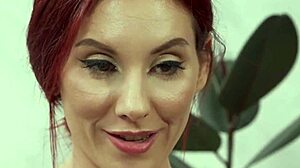 Redhead masseuse sucks huge