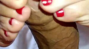 Sexy Footjob Creampie