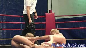 Oiled Lesbian Wrestling