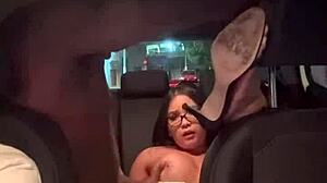 Asian rides big cock