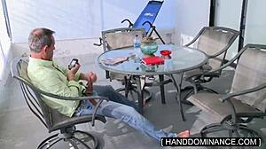 Blondie Handjob Action