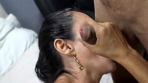 Hot Mature Sucks Cock